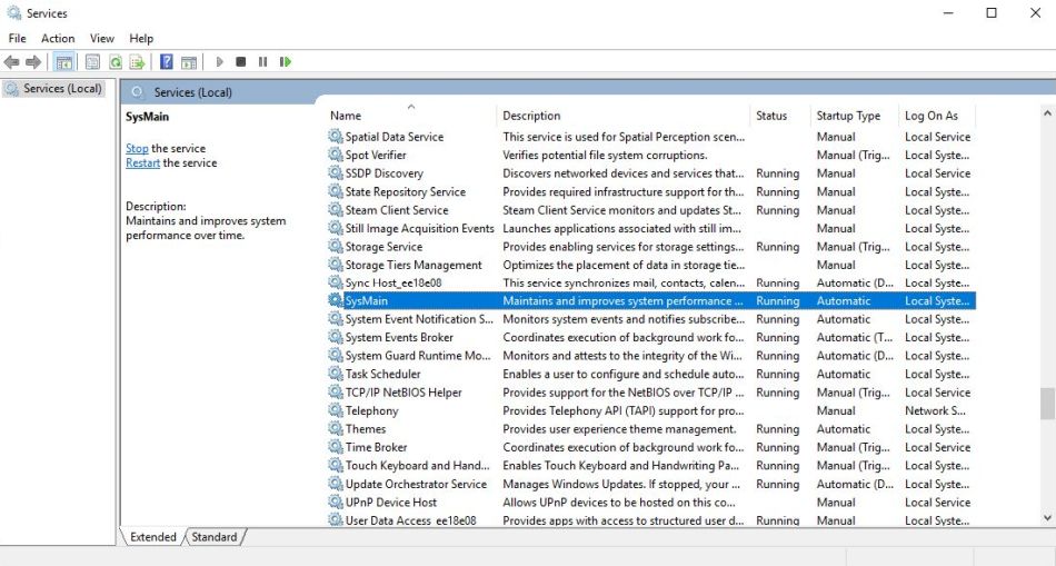 Windows 10: SysMain Causing High Disk or High CPU Usage? Here's How to